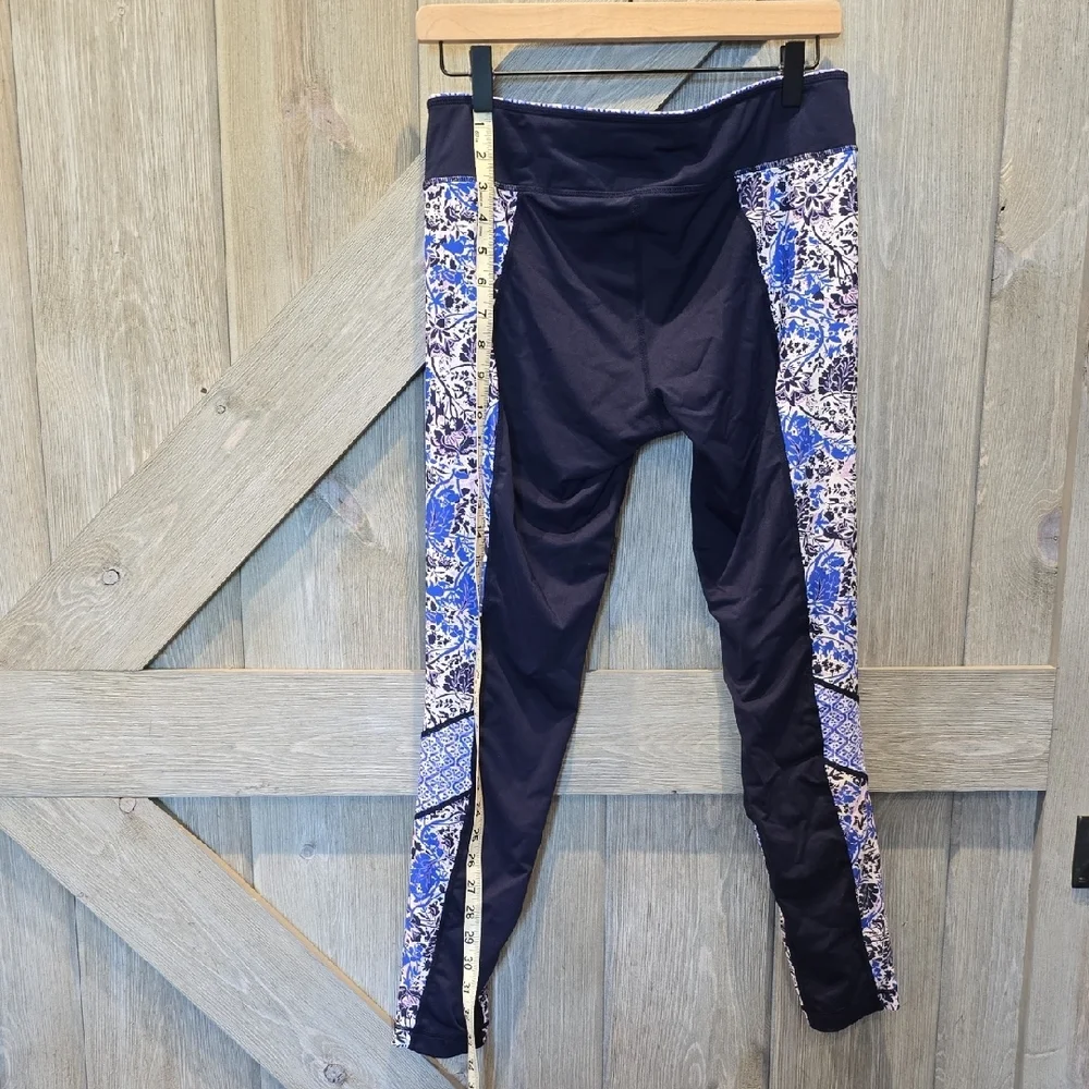 Athleta floral navy swim tights